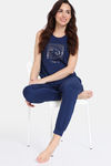 Zivame Disney Knit Cotton Loungewear Set - Medieval Blue — thumbnail 5